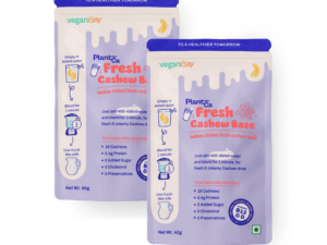 Veganday Cashew Base (makes 1L Cashew Milk) | Fresh, Unsweetened & Plant-Based | Just add water & blend | Dairy-free, Lactose-free | (Pack of 500ml x 2)
