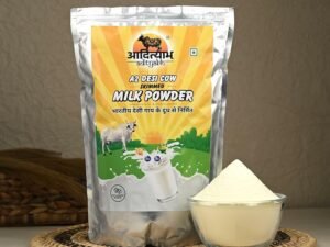 Adityabh A2 Cow Skimmed Milk Powder 450gm | No Added Sugar, No Preservatives | Nutrient-Rich Dairy Powder | Ideal for Tea, Coffee & Daily Kitchen Use (Pack of 1)