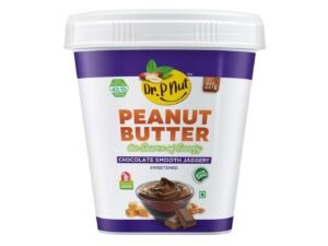 Dr. P Nut Chocolate Smooth Jaggery 227g | High in Protein | Vegan | Cholesterol Free | No Hydrogenated Oil | NO Trans-Fat | Power of jaggery | Non GMO | No artificial ingredients