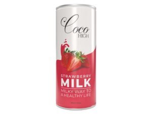 COCO HIGH Strawberry Flavour Milk , 200 Ml x 12 Cans , Flavoured Milk Drink , High Protein , Excellent Source of Calcium , Unique Taste , Ready to Drink , Ready to Serve , Milkshake